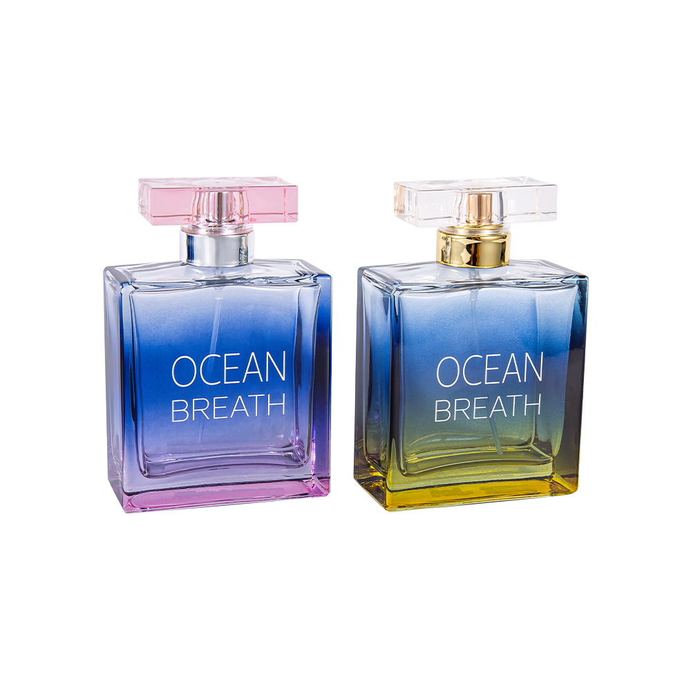 GC4375-WJ208 100ML 투톤 코팅 유리 향수병(Surlyn UV 코팅 캡 포함)