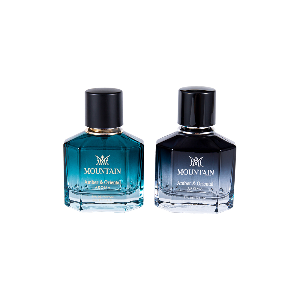 코팅 인쇄 및 핫 스탬핑 테이프 PP Abs UV 향수 캡이 있는 GC4030-WJ2099 50ML 유리 향수병