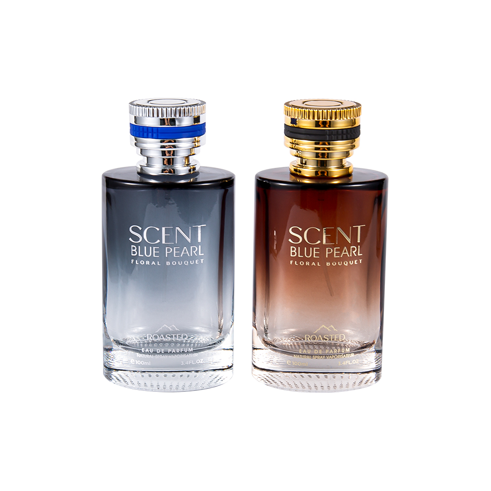 KY1109-WJ2098 Pcta 향수 캡이 있는 100ML 양각 유리 향수병